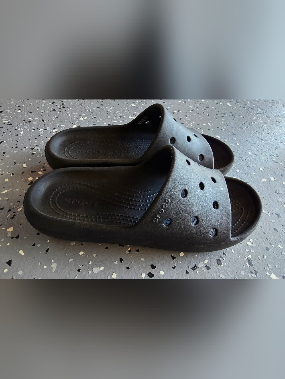 CROCS Black Slide Sandals Size Kids 6